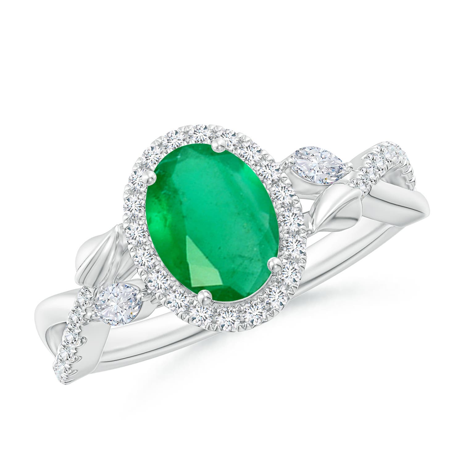 A - Emerald / 1.52 CT / 14 KT White Gold