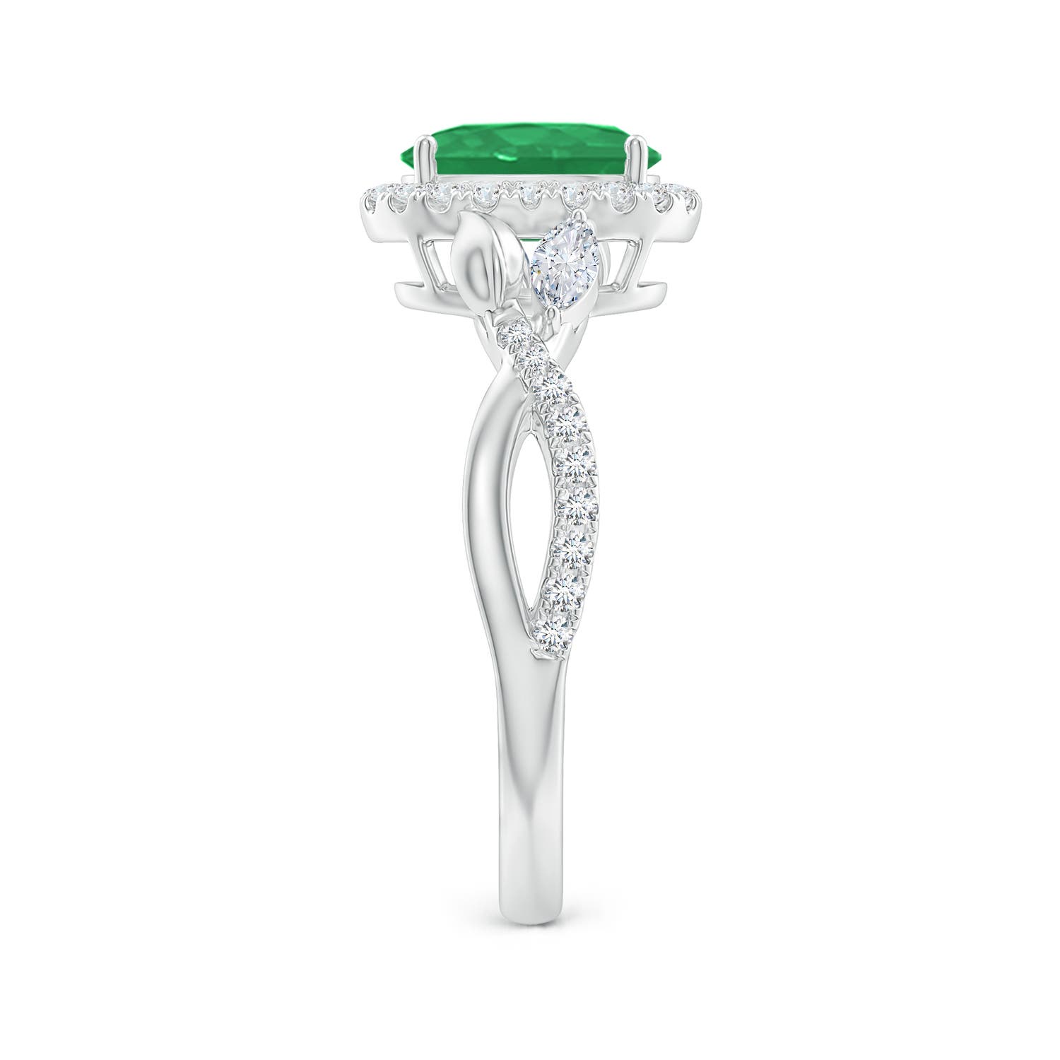 A - Emerald / 1.52 CT / 14 KT White Gold