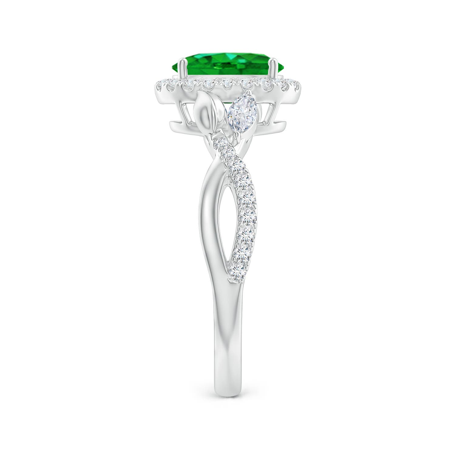 AAAA - Emerald / 1.52 CT / 14 KT White Gold