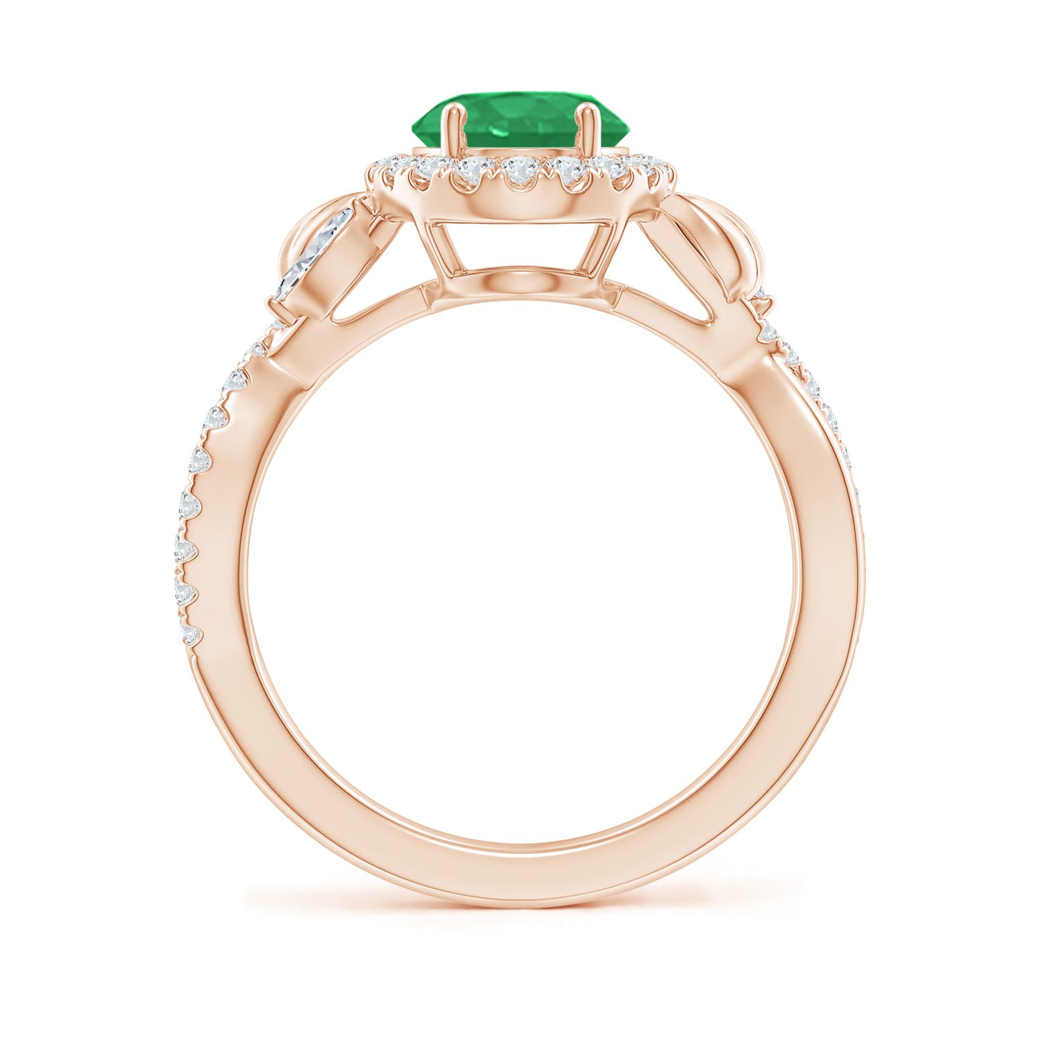 A - Emerald / 1.98 CT / 14 KT Rose Gold