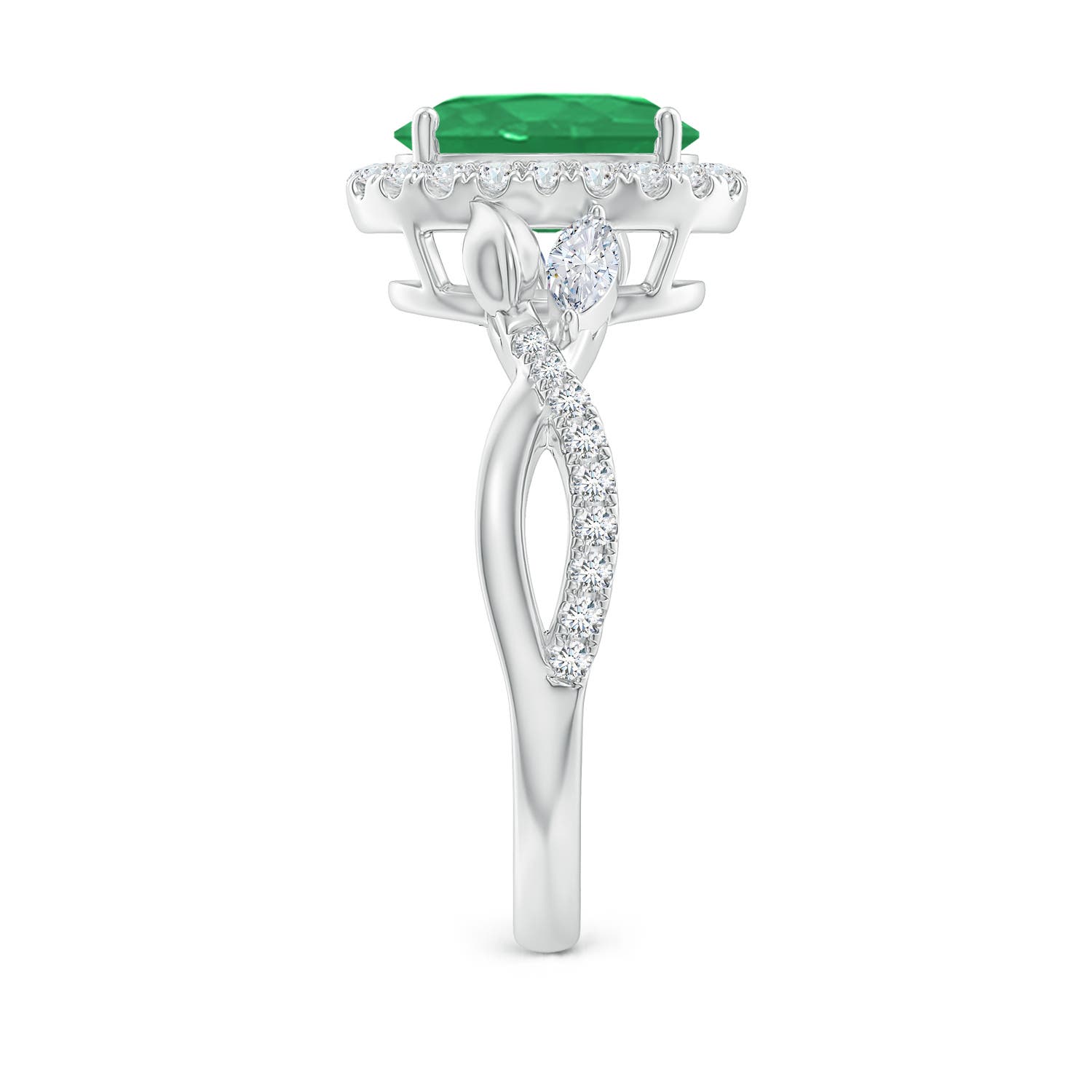 A - Emerald / 1.98 CT / 14 KT White Gold