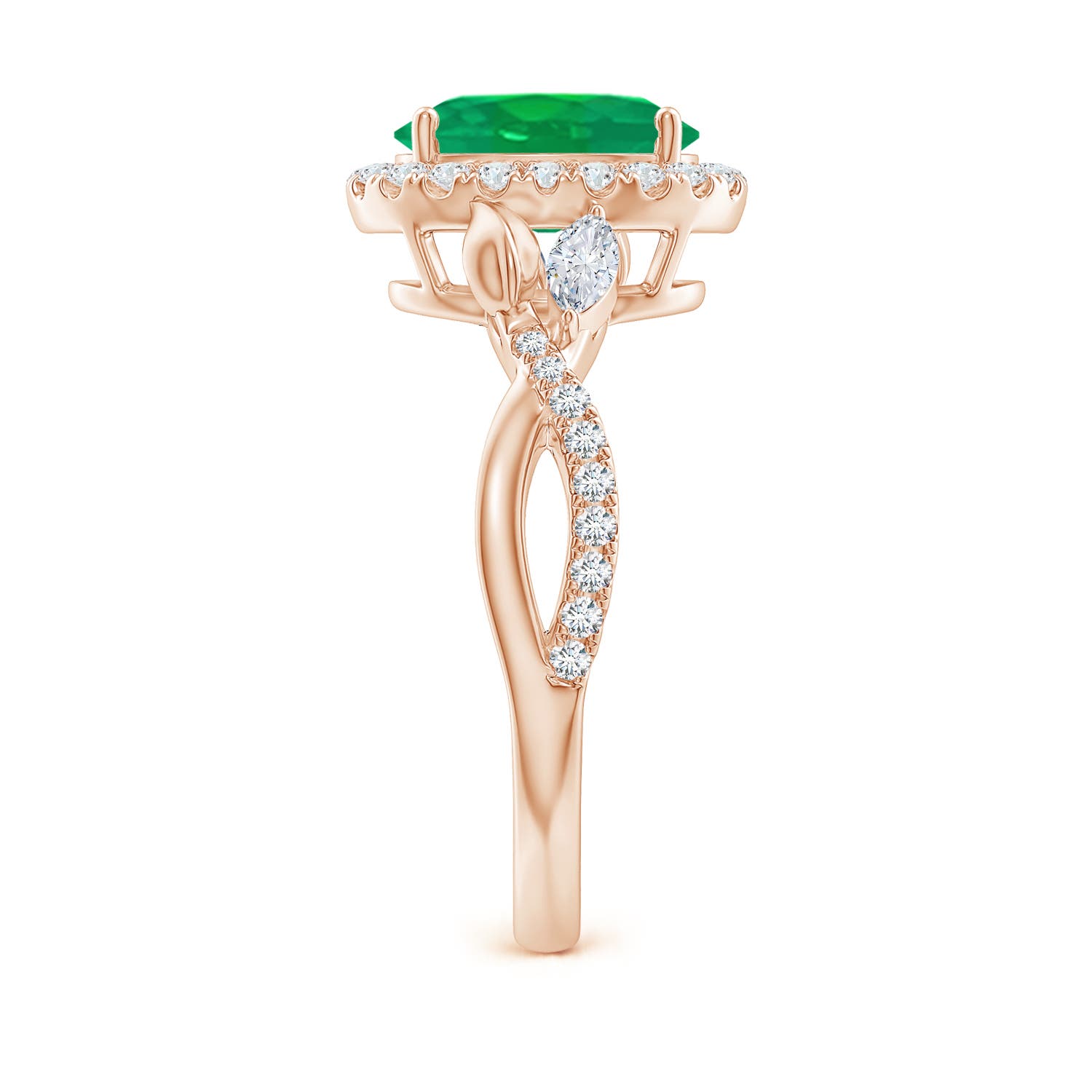 AA - Emerald / 1.98 CT / 14 KT Rose Gold