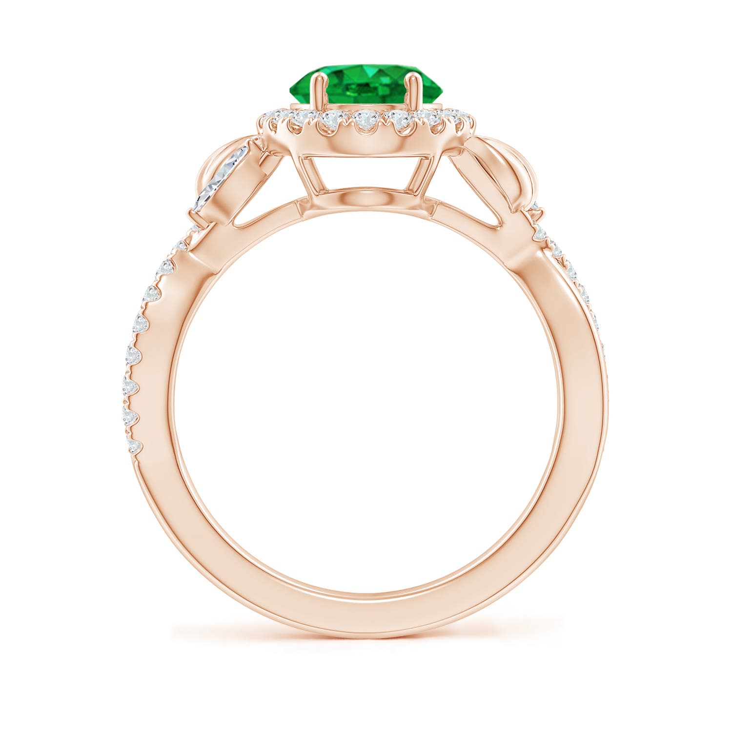 AAA - Emerald / 1.98 CT / 14 KT Rose Gold