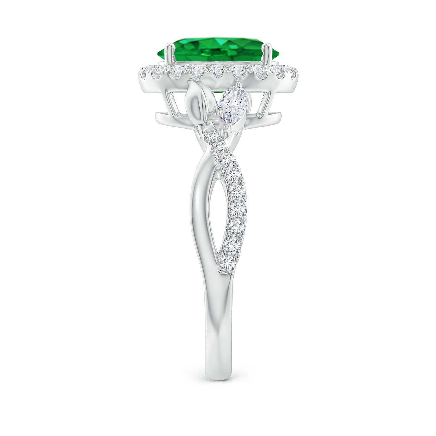 AAA - Emerald / 1.98 CT / 14 KT White Gold