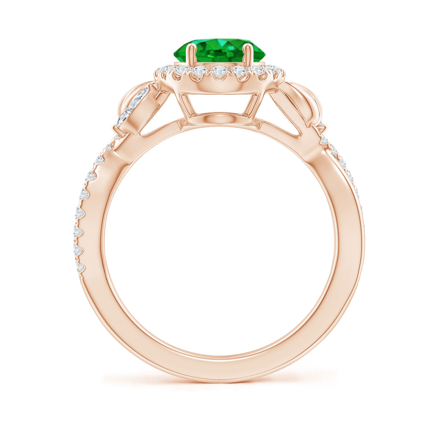 AAAA - Emerald / 1.98 CT / 14 KT Rose Gold