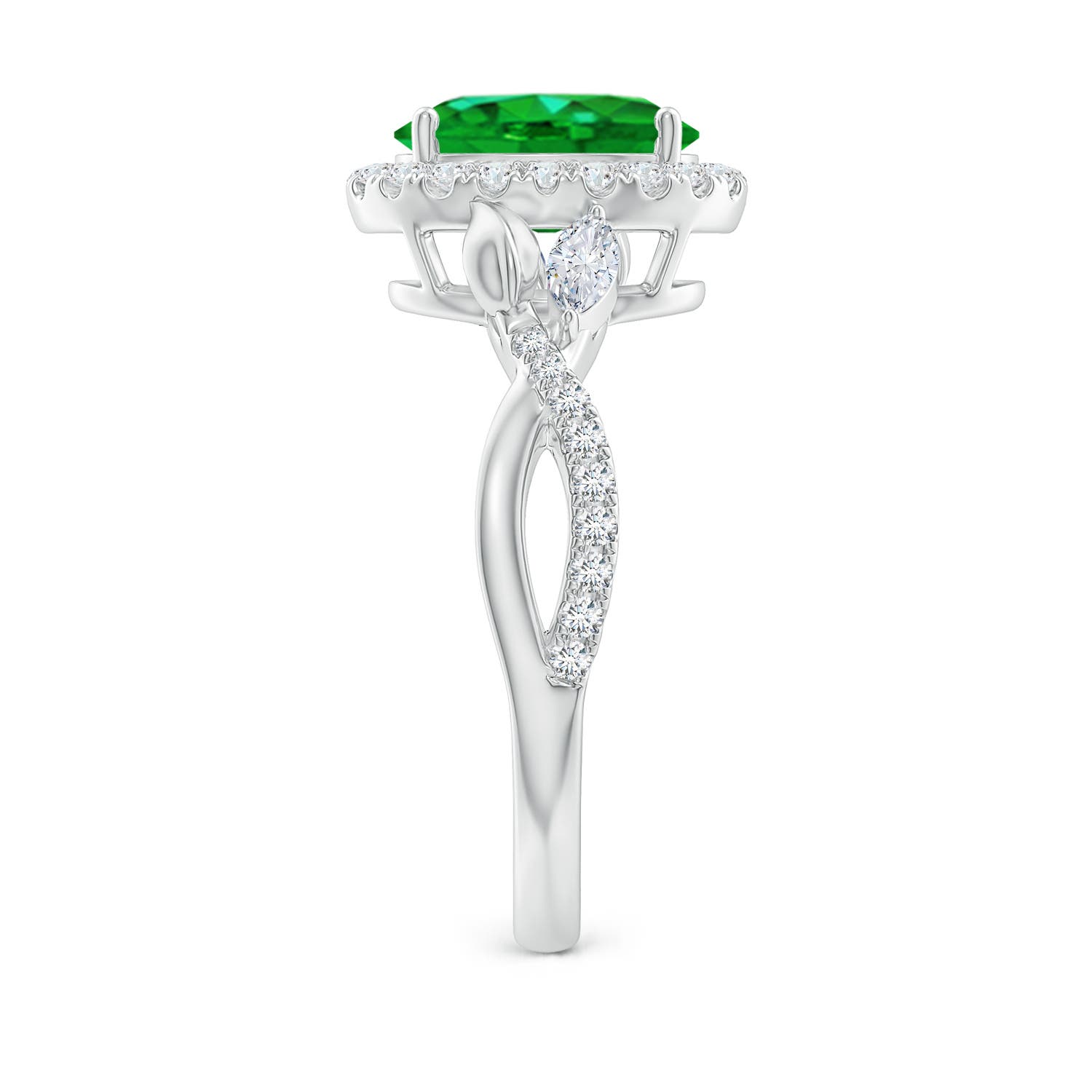 AAAA - Emerald / 1.98 CT / 14 KT White Gold