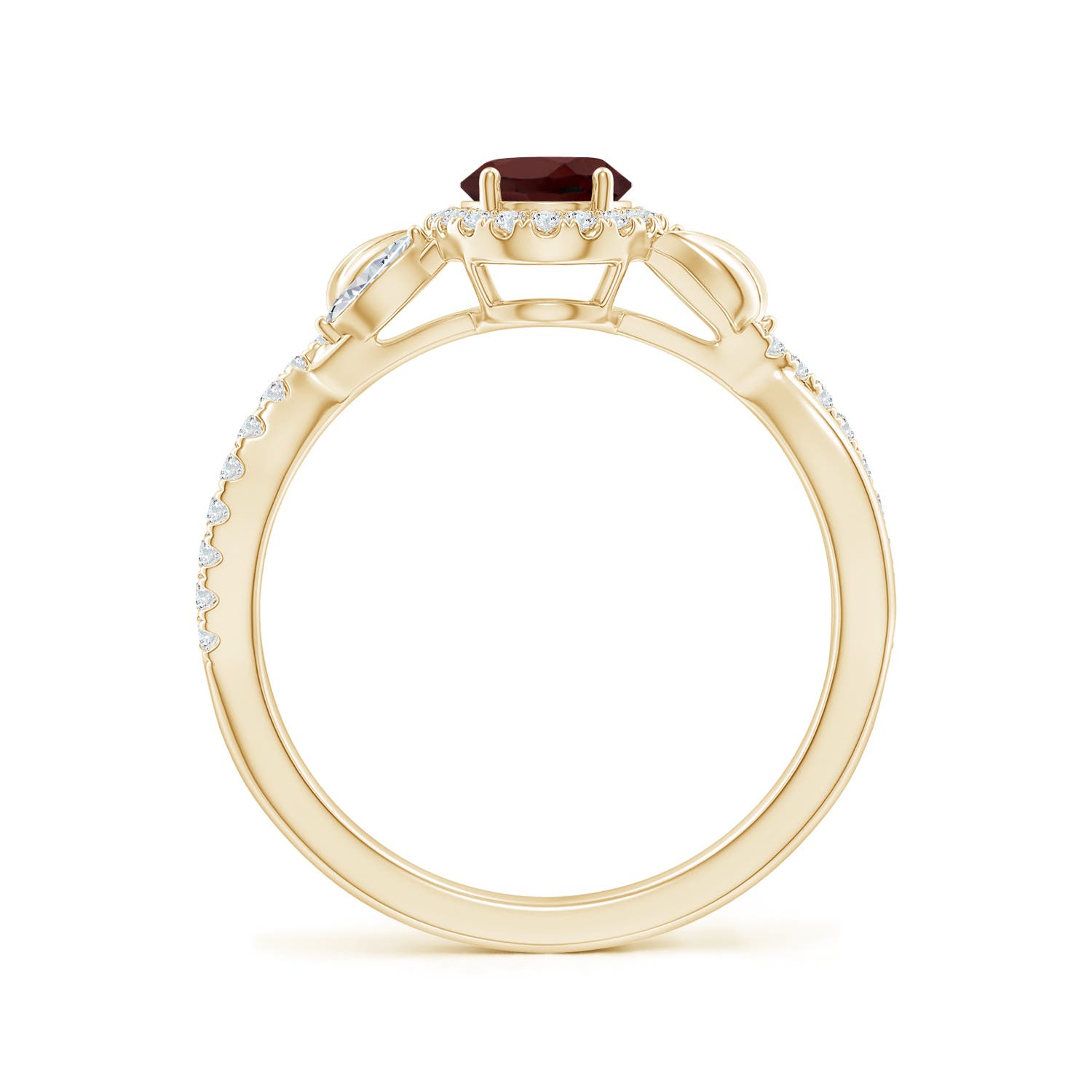 AA - Garnet / 1.3 CT / 14 KT Yellow Gold