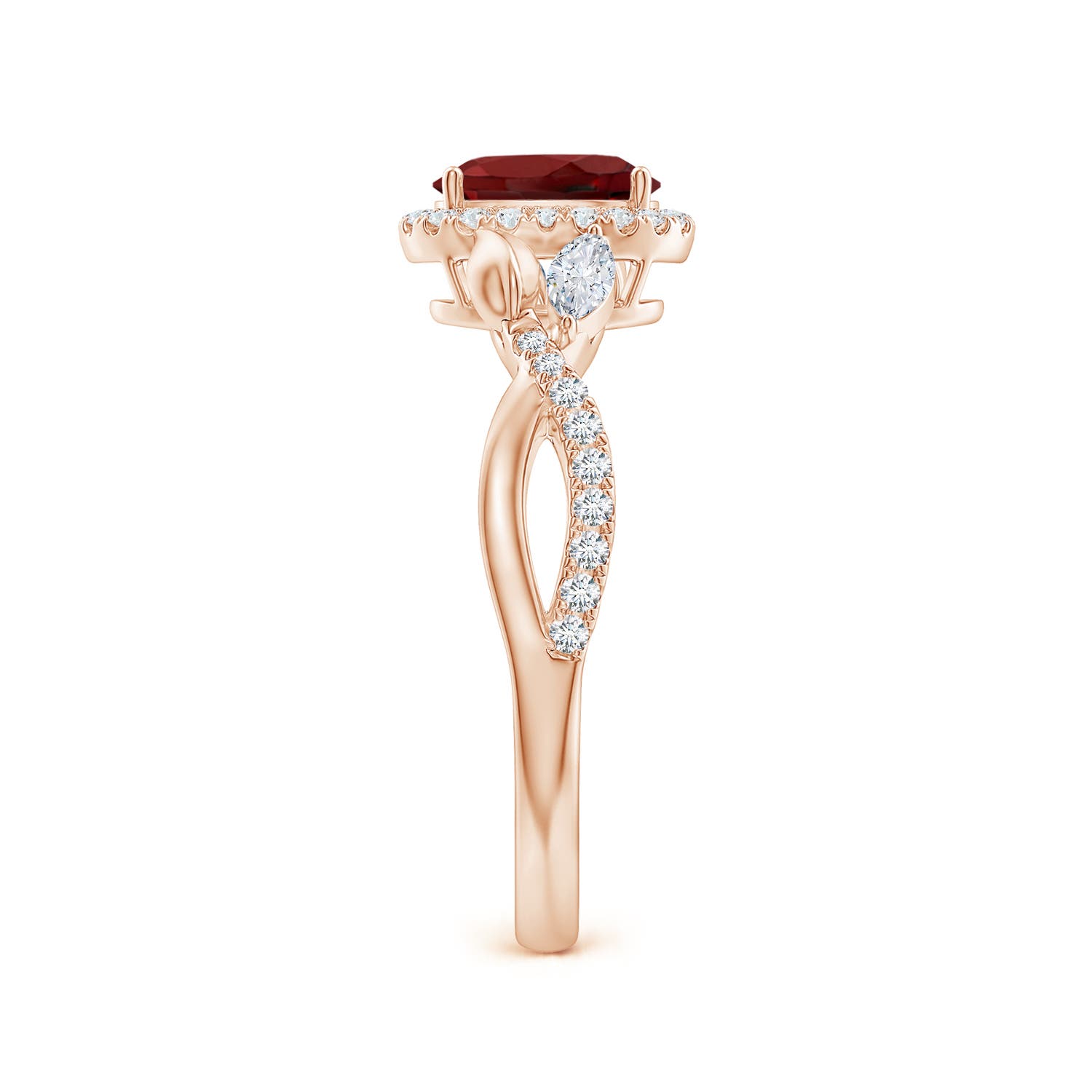 AAAA - Garnet / 1.3 CT / 14 KT Rose Gold