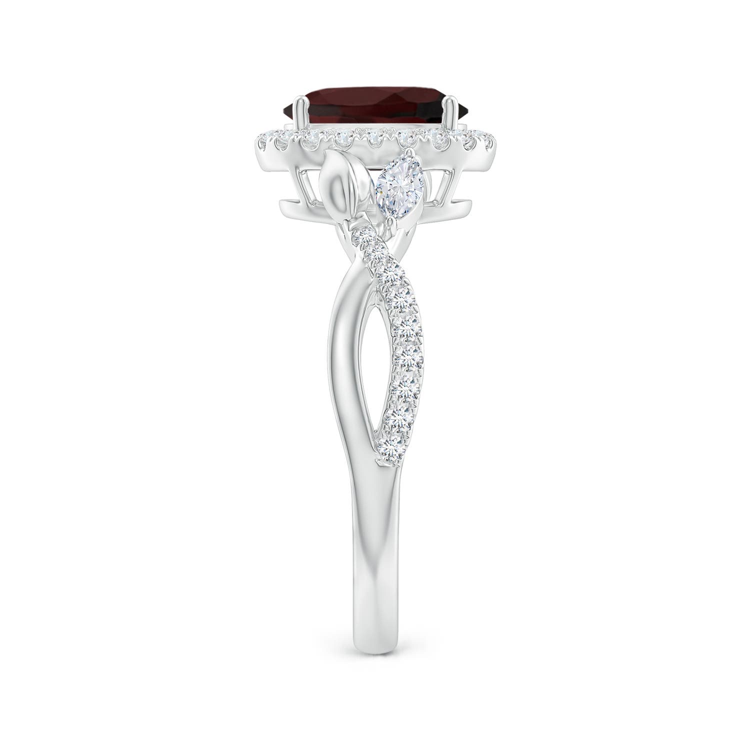 A - Garnet / 1.87 CT / 14 KT White Gold