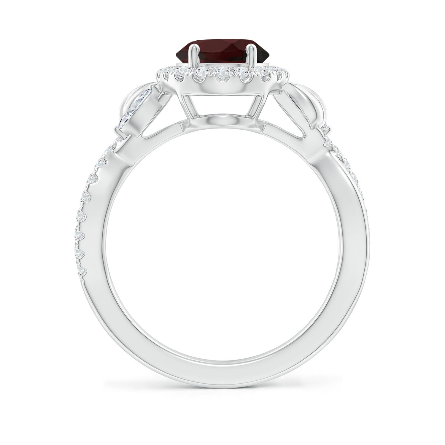 A - Garnet / 2.46 CT / 14 KT White Gold