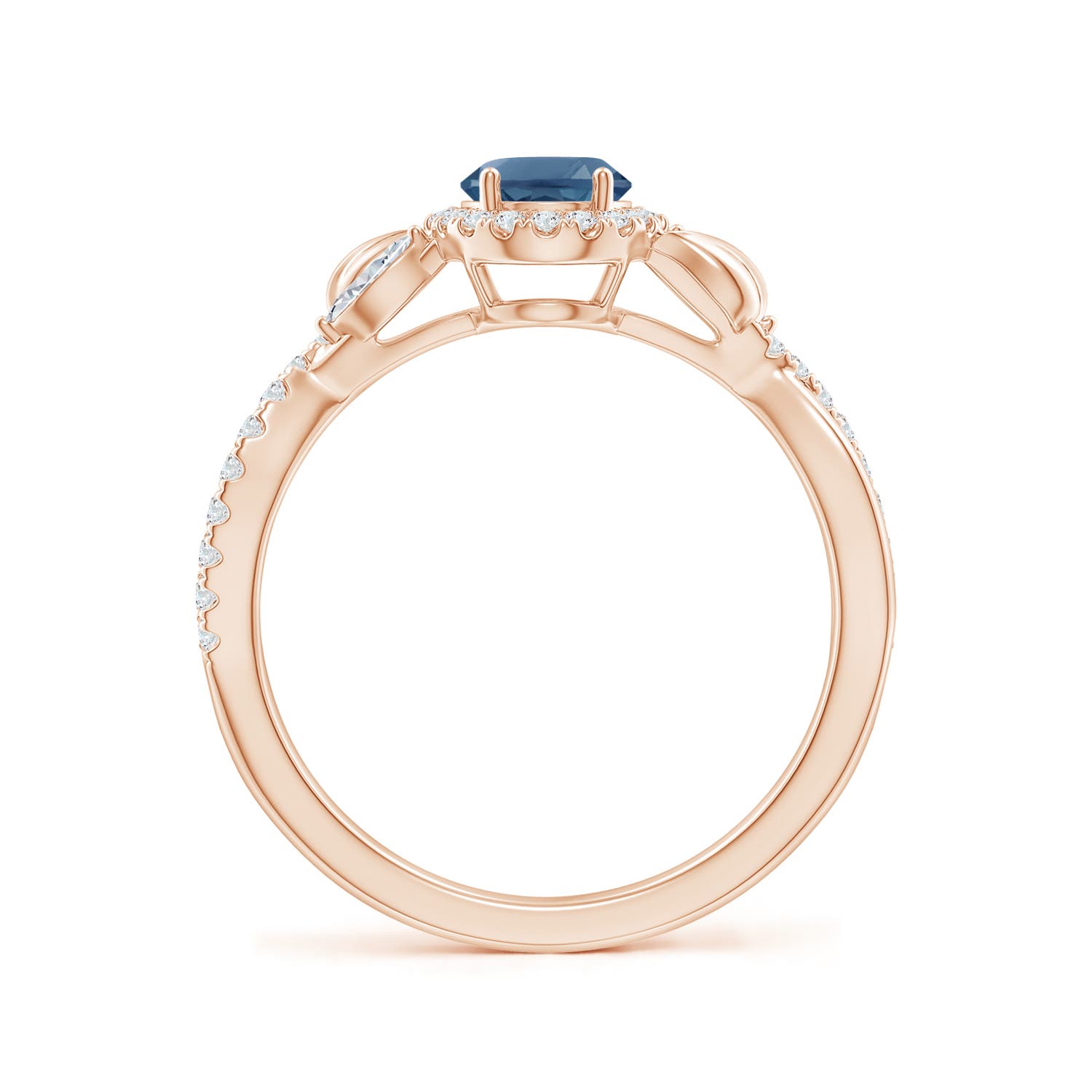 A - London Blue Topaz / 1.35 CT / 14 KT Rose Gold