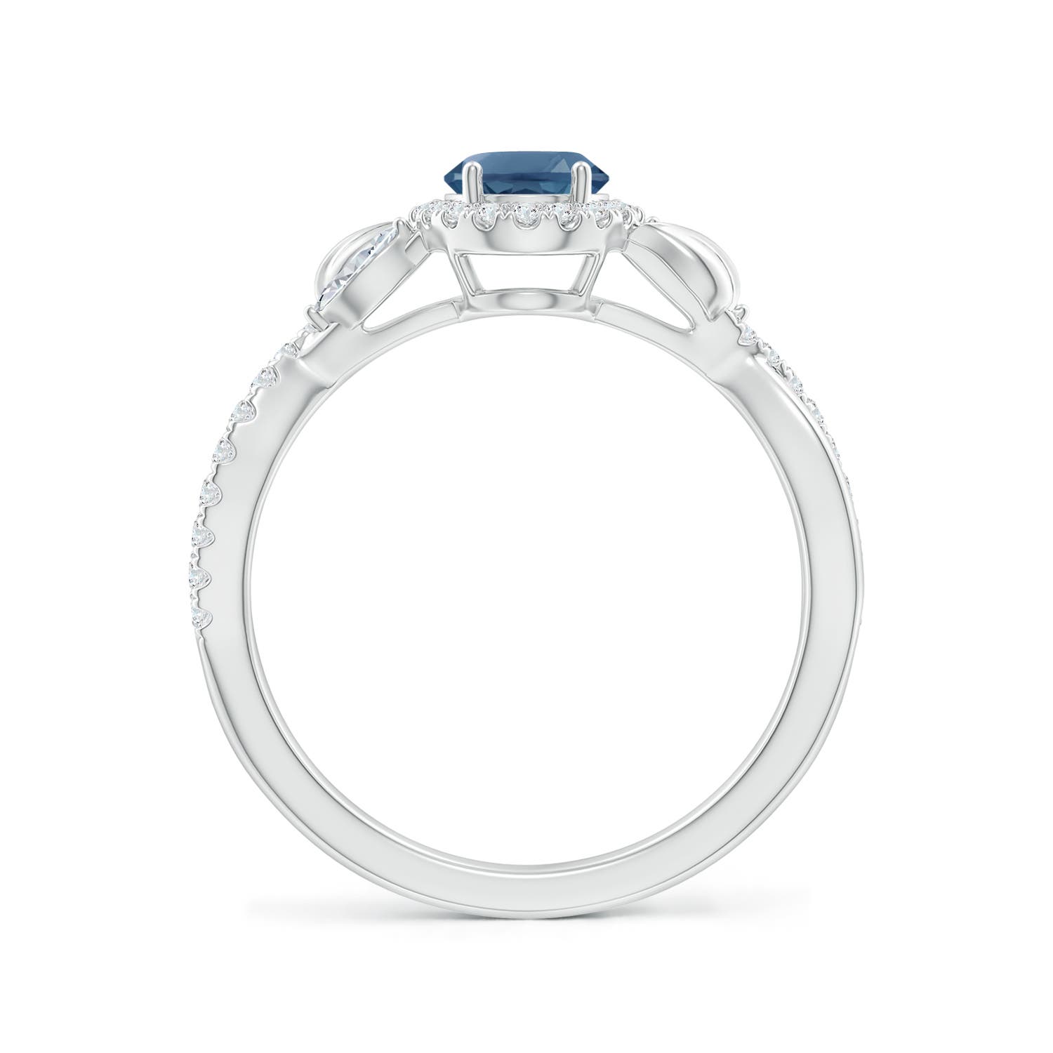 A - London Blue Topaz / 1.35 CT / 14 KT White Gold