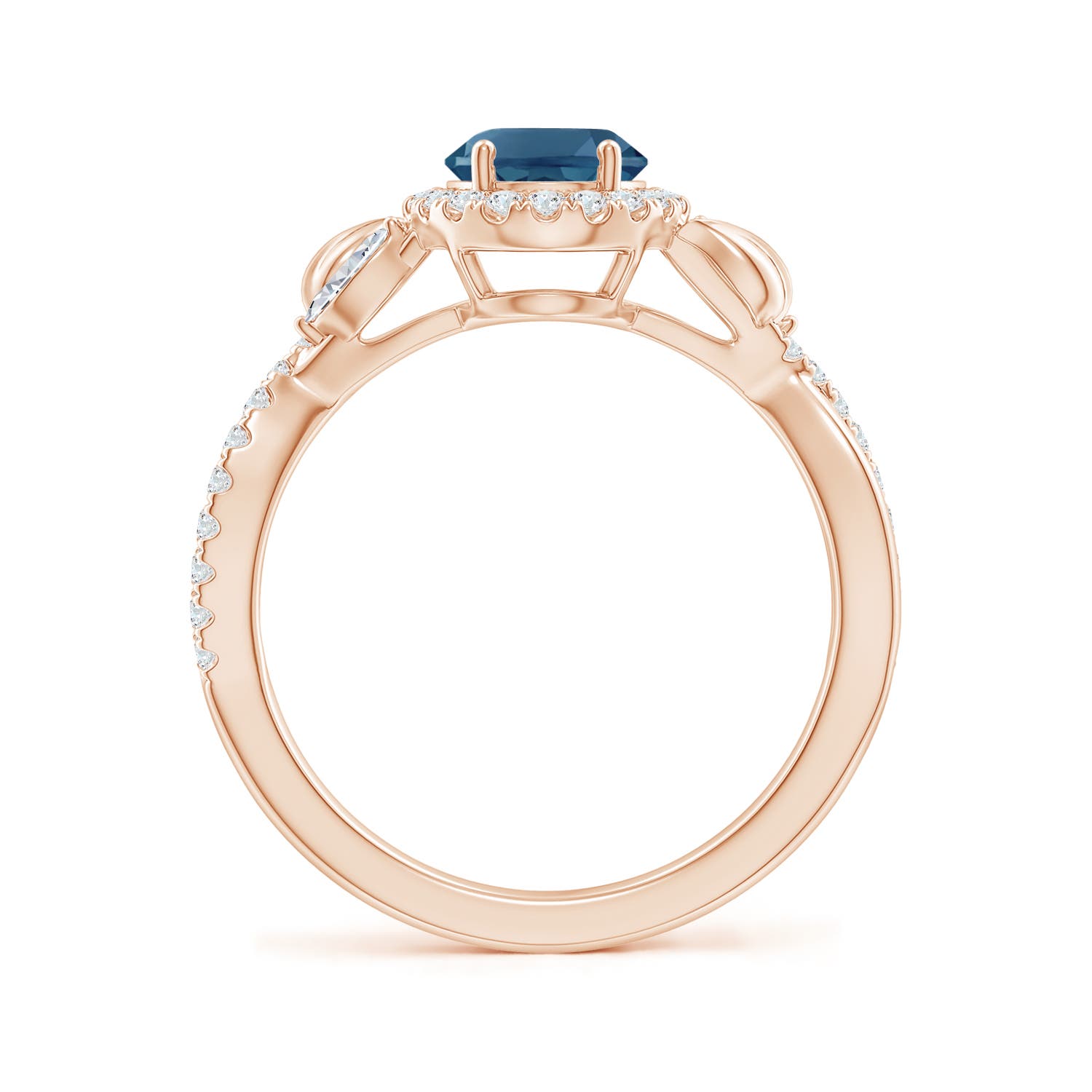 AA - London Blue Topaz / 1.92 CT / 14 KT Rose Gold