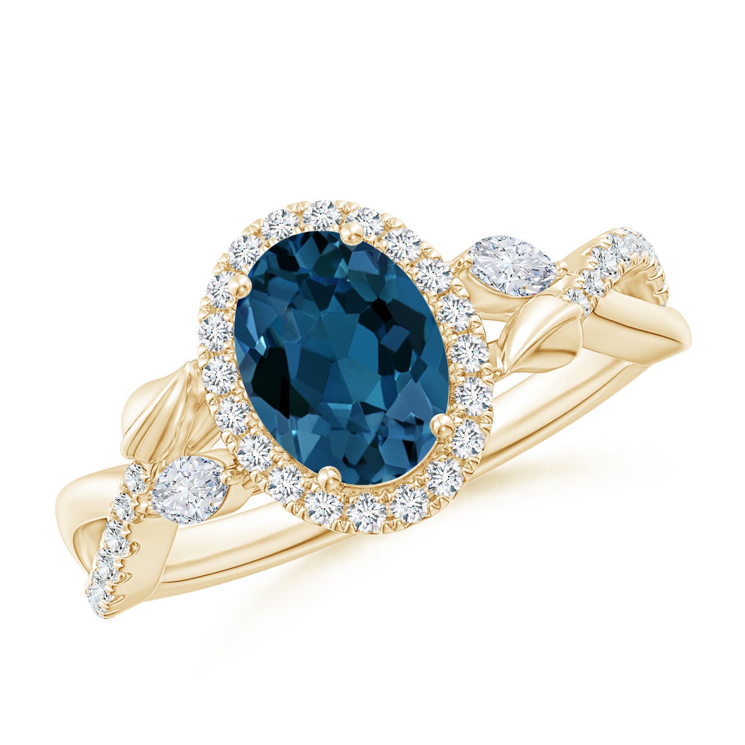 AAA - London Blue Topaz / 1.92 CT / 14 KT Yellow Gold