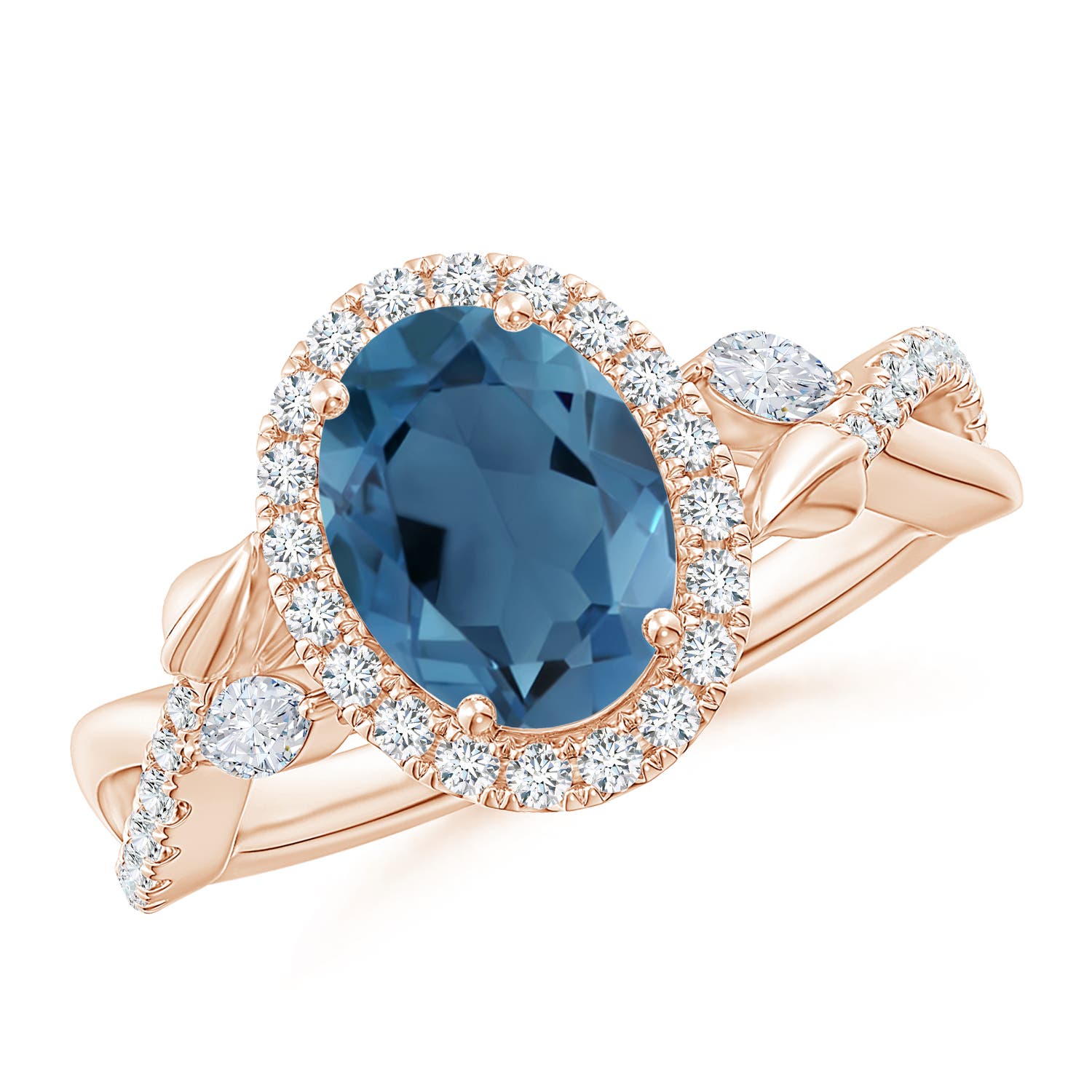 A - London Blue Topaz / 2.71 CT / 14 KT Rose Gold