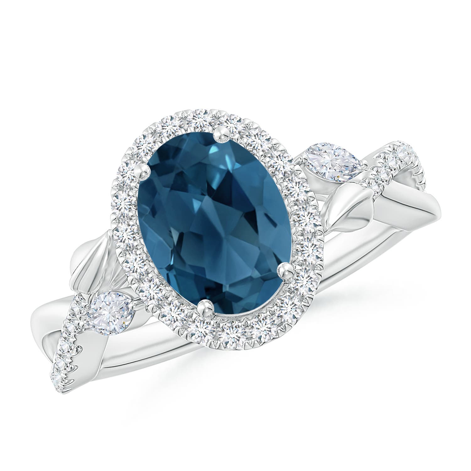 AA - London Blue Topaz / 2.71 CT / 14 KT White Gold