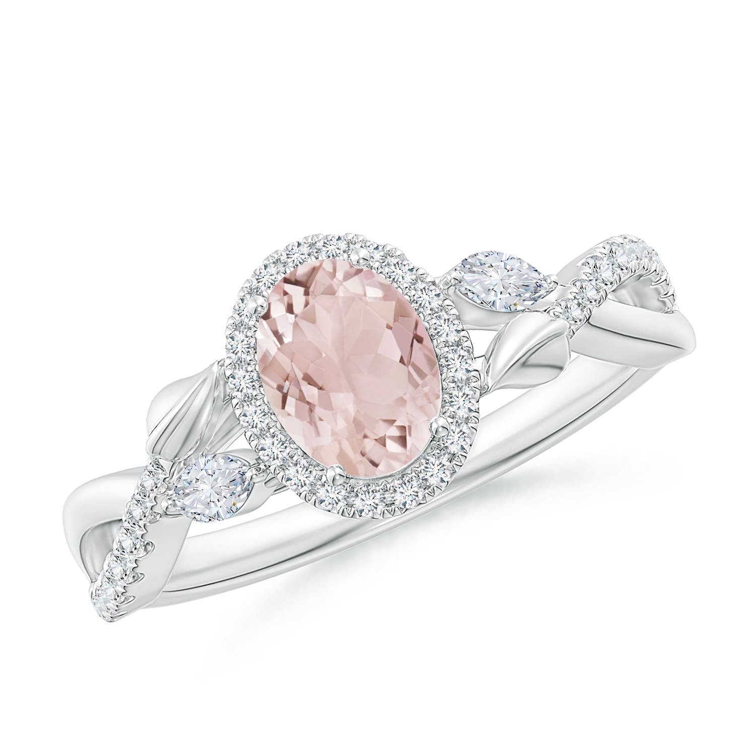 A - Morganite / 1.1 CT / 14 KT White Gold