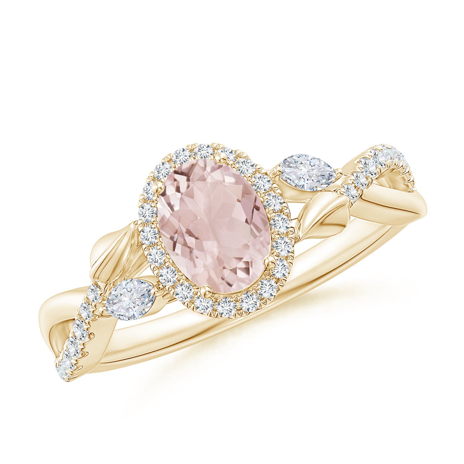 A - Morganite / 1.1 CT / 14 KT Yellow Gold