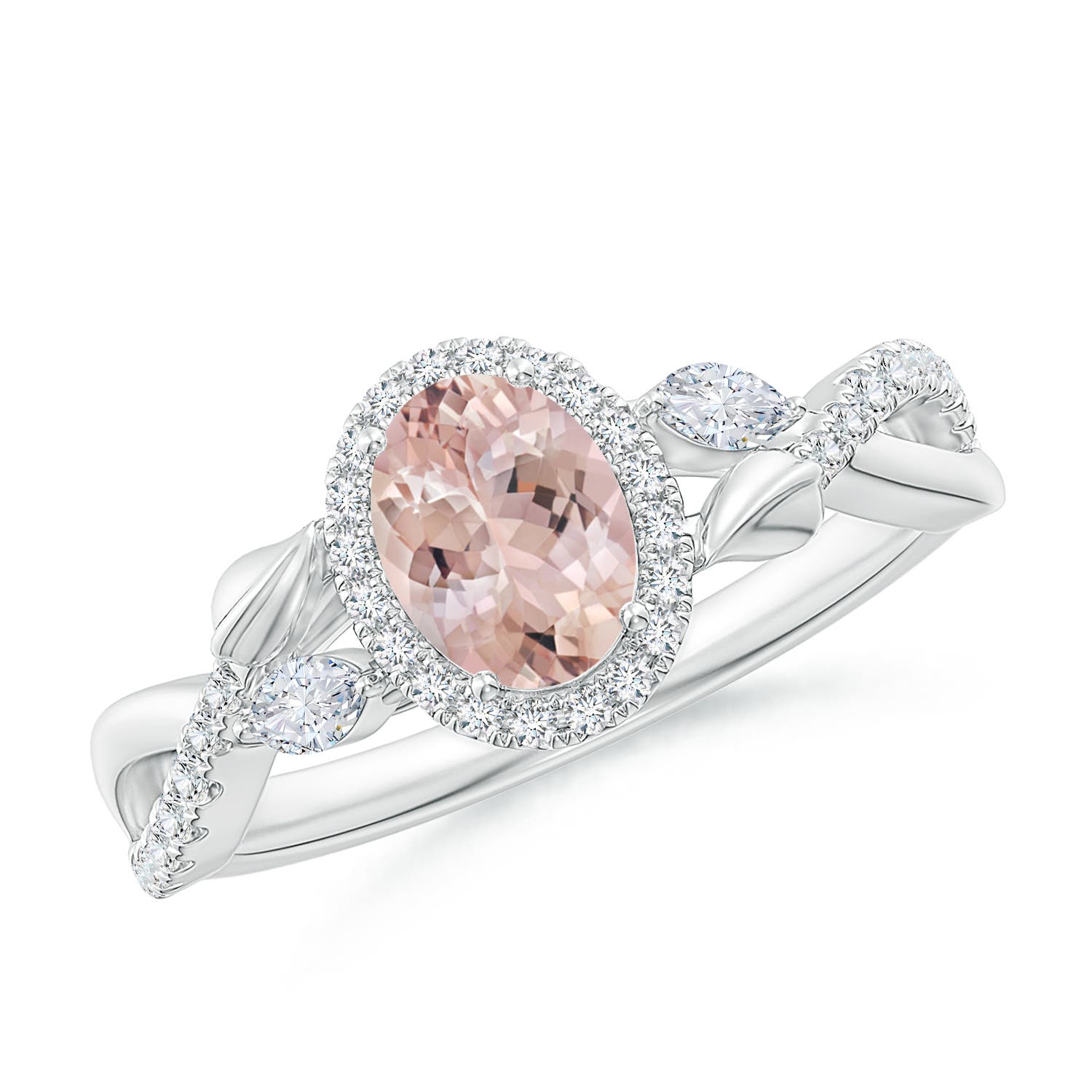 AA - Morganite / 1.1 CT / 14 KT White Gold