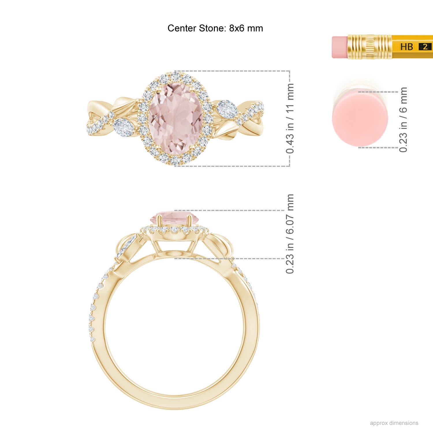 A - Morganite / 1.52 CT / 14 KT Yellow Gold