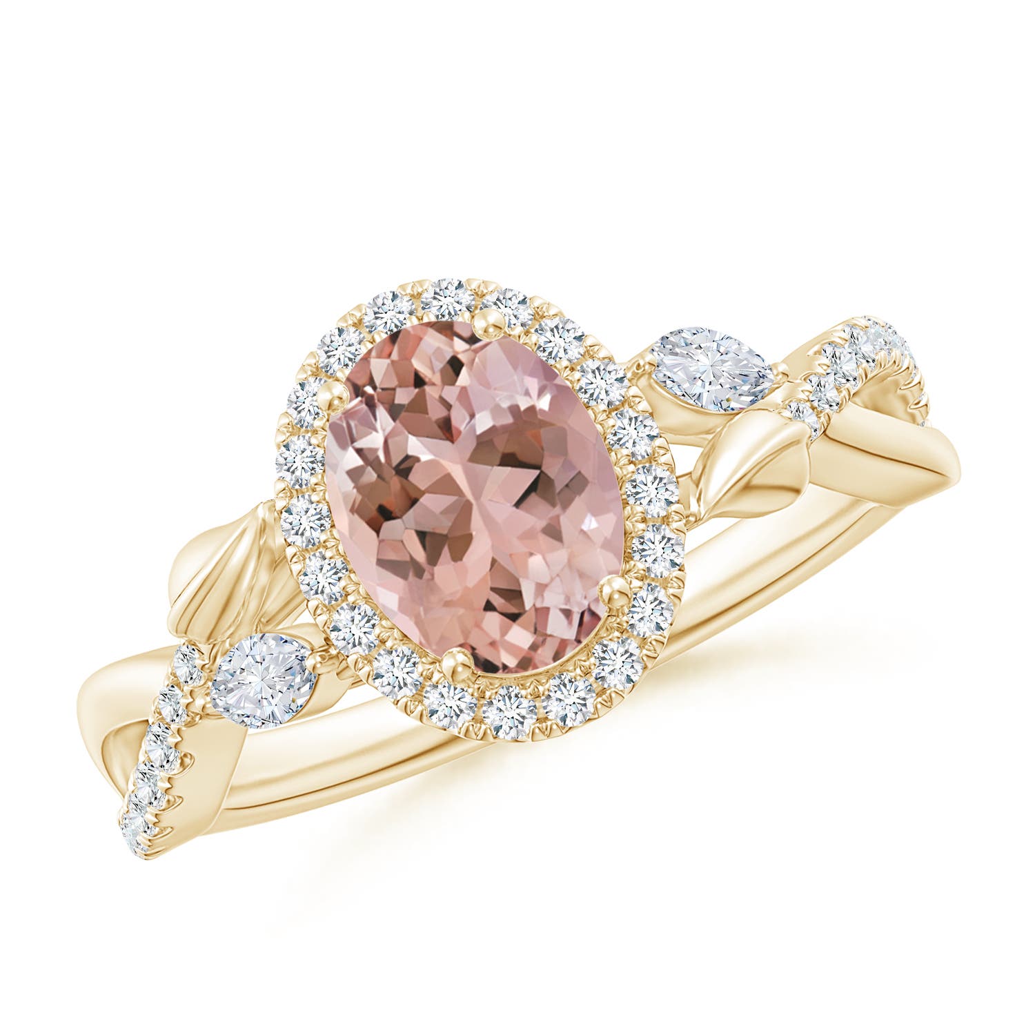 AAAA - Morganite / 1.52 CT / 14 KT Yellow Gold