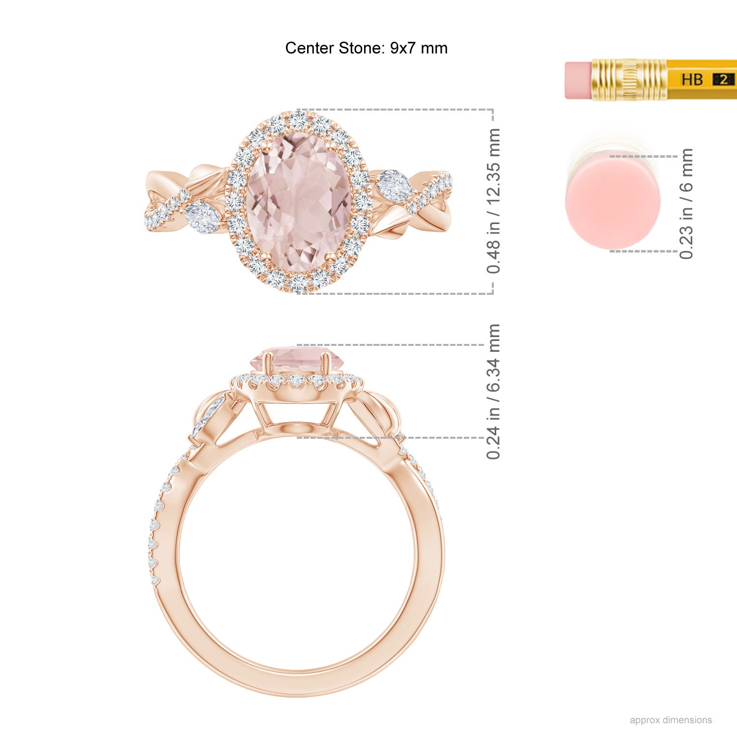 A - Morganite / 2.11 CT / 14 KT Rose Gold