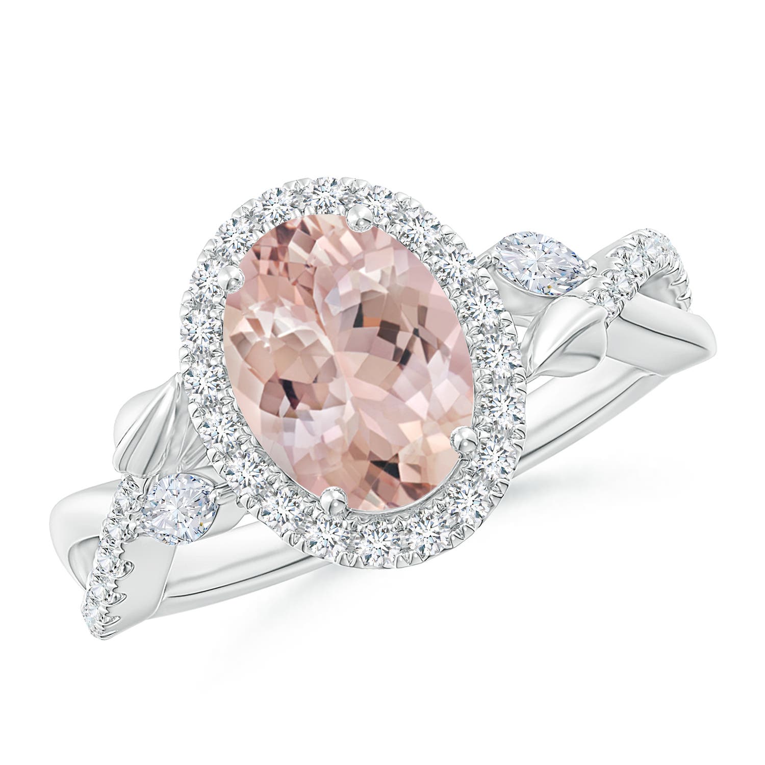 AA - Morganite / 2.11 CT / 14 KT White Gold