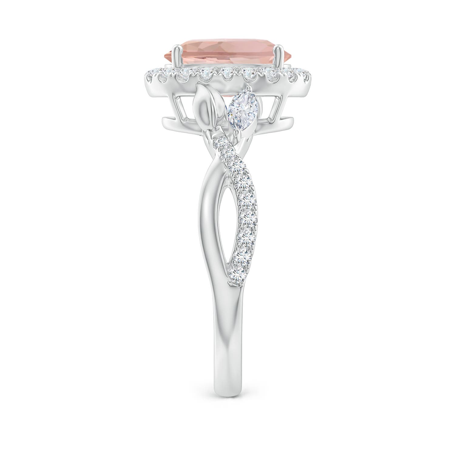 AAA - Morganite / 2.11 CT / 14 KT White Gold