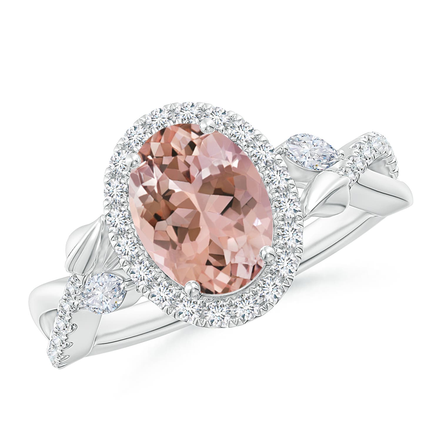 AAAA - Morganite / 2.11 CT / 14 KT White Gold