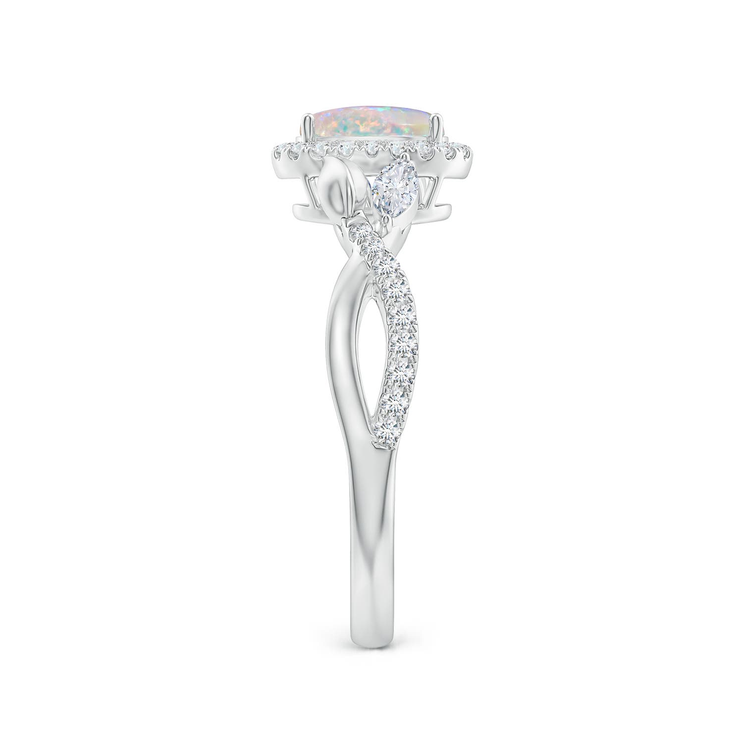 AAAA - Opal / 0.85 CT / 14 KT White Gold