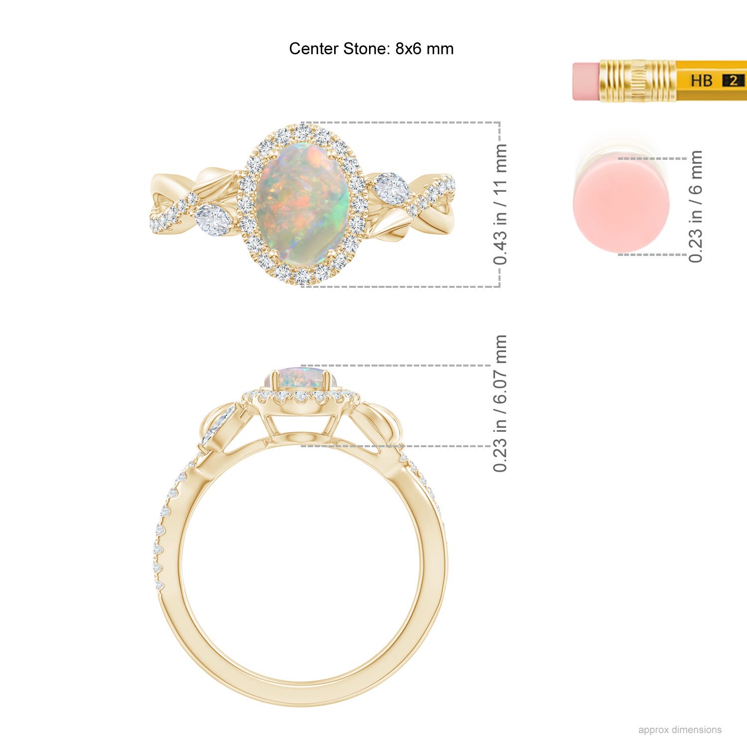 AAAA - Opal / 1.22 CT / 14 KT Yellow Gold