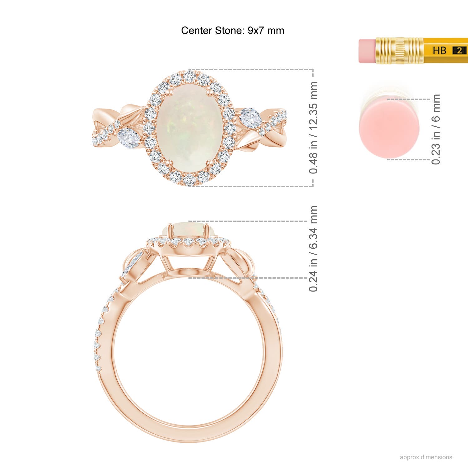 A - Opal / 1.58 CT / 14 KT Rose Gold