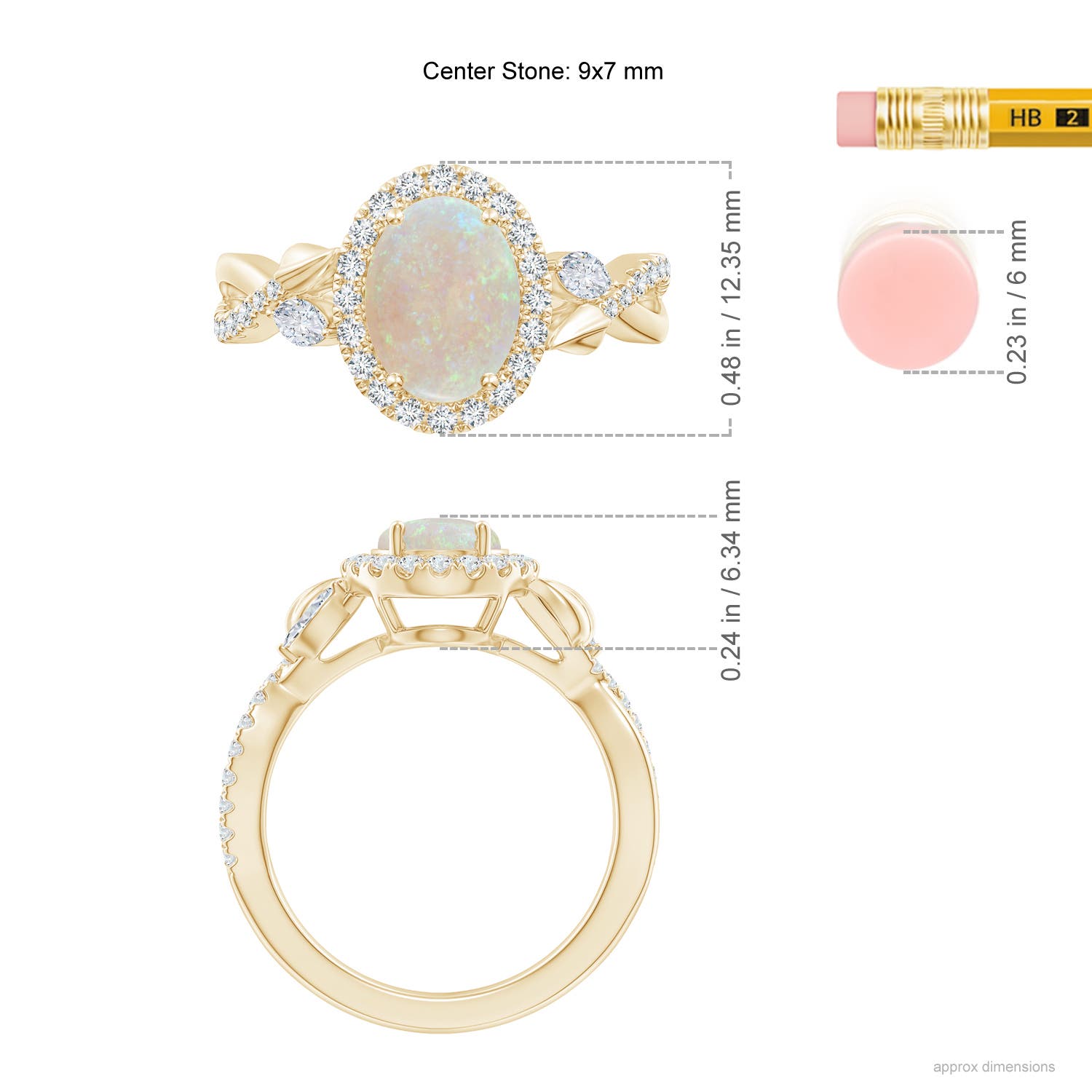 AA - Opal / 1.58 CT / 14 KT Yellow Gold