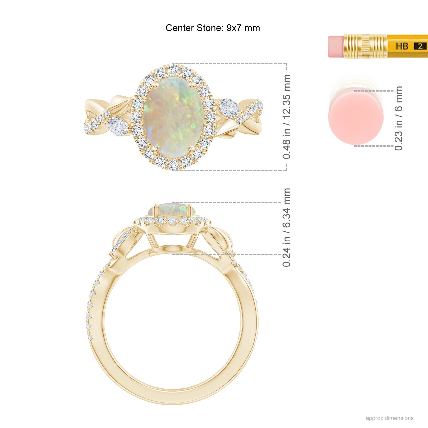 AAA - Opal / 1.58 CT / 14 KT Yellow Gold