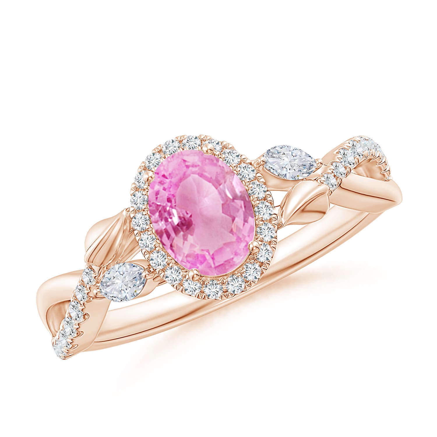 A - Pink Sapphire / 1.37 CT / 14 KT Rose Gold