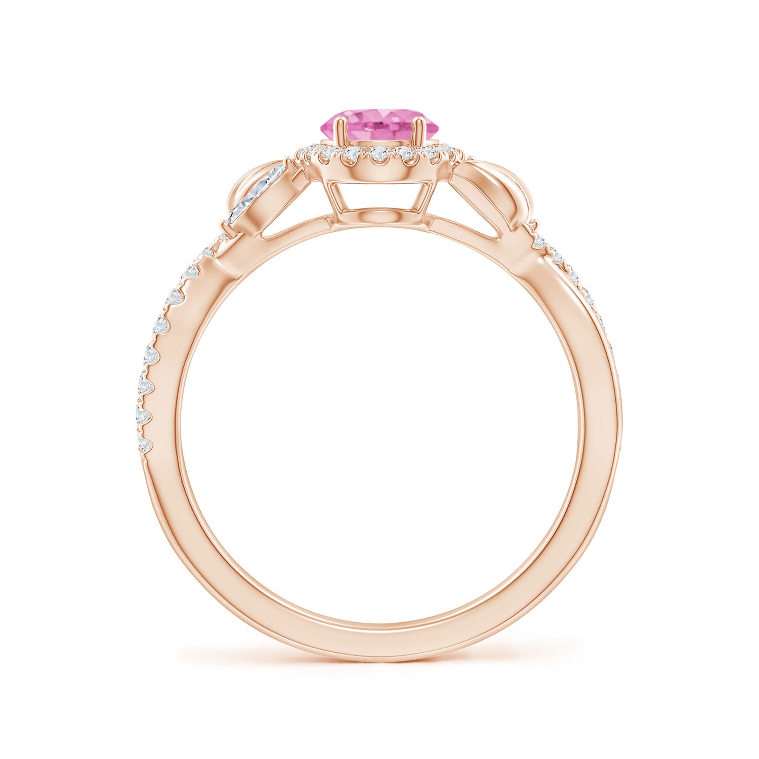 A - Pink Sapphire / 1.37 CT / 14 KT Rose Gold