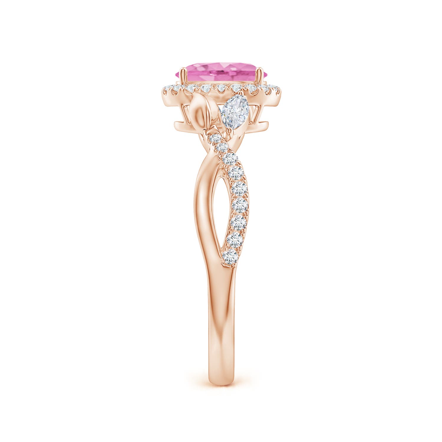 A - Pink Sapphire / 1.37 CT / 14 KT Rose Gold