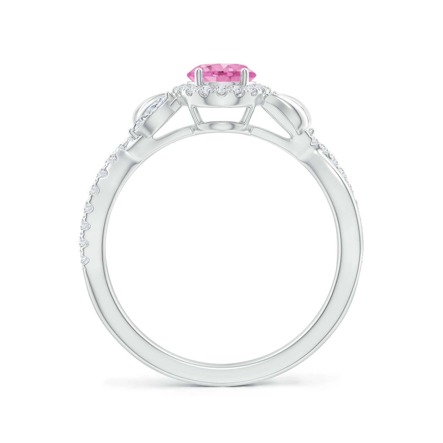 A - Pink Sapphire / 1.37 CT / 14 KT White Gold