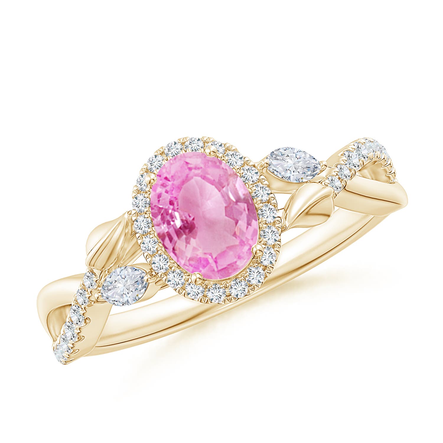 A - Pink Sapphire / 1.37 CT / 14 KT Yellow Gold