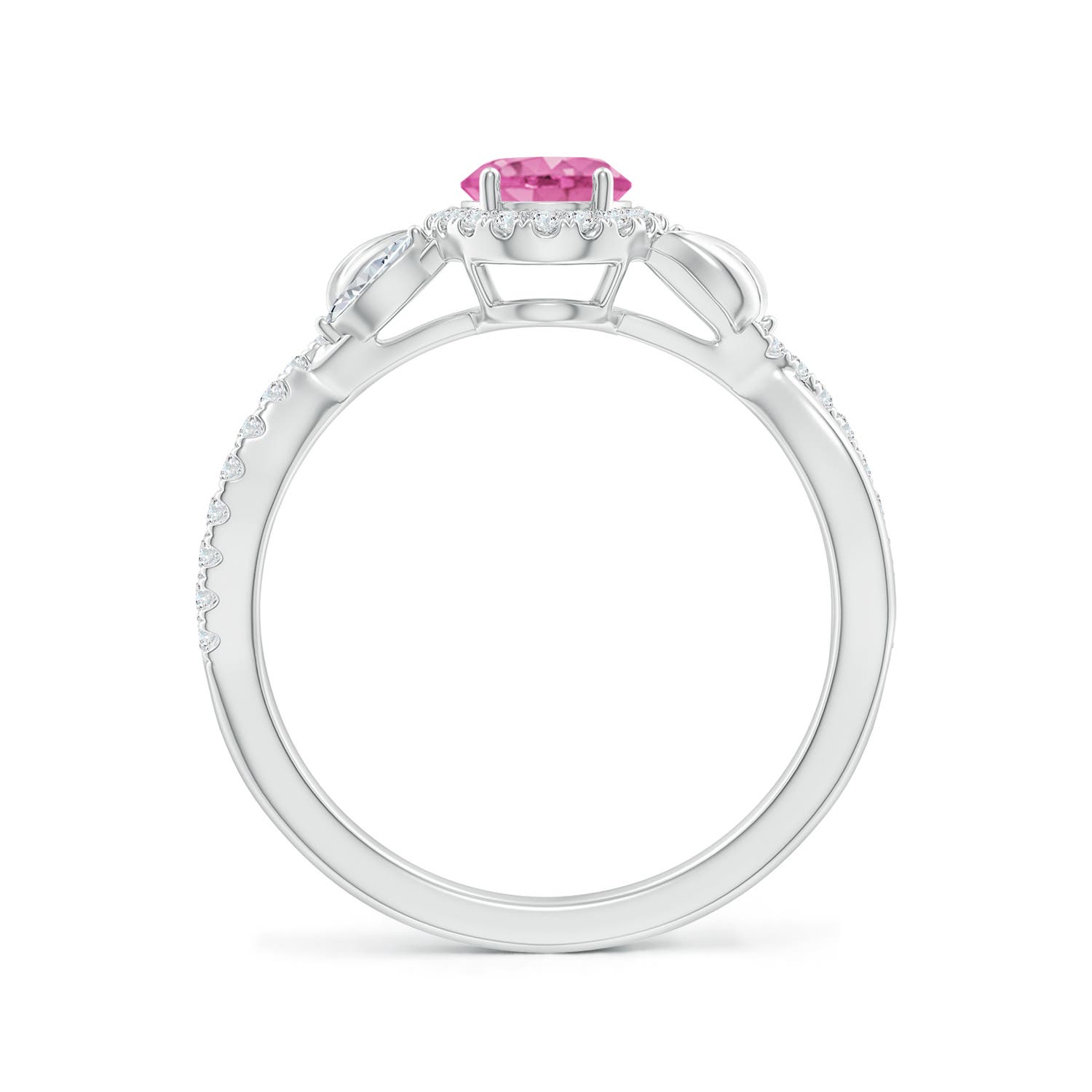 AA - Pink Sapphire / 1.37 CT / 14 KT White Gold