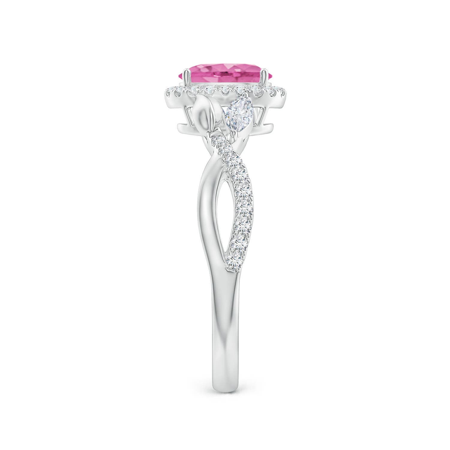 AA - Pink Sapphire / 1.37 CT / 14 KT White Gold