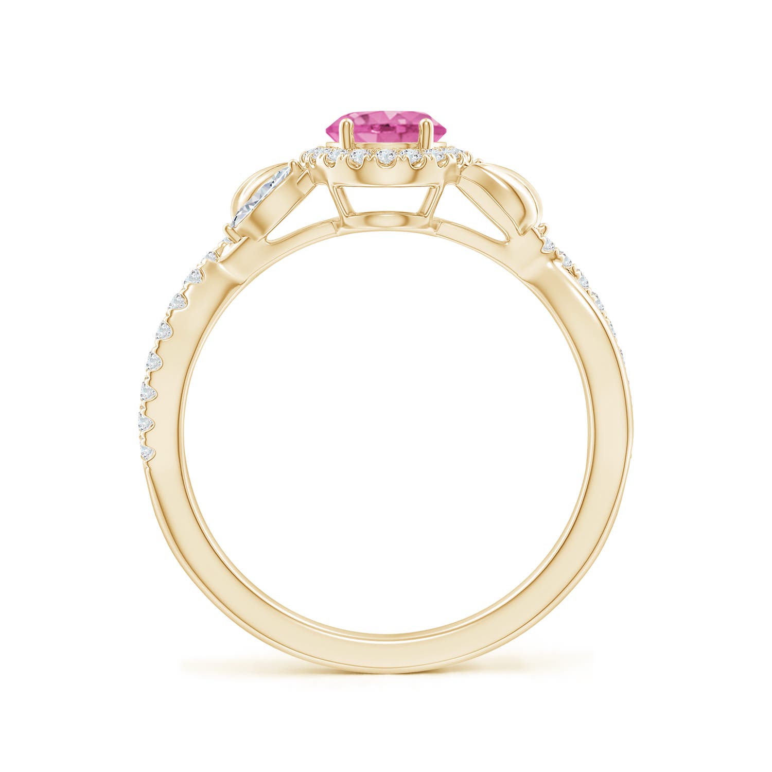 AA - Pink Sapphire / 1.37 CT / 14 KT Yellow Gold