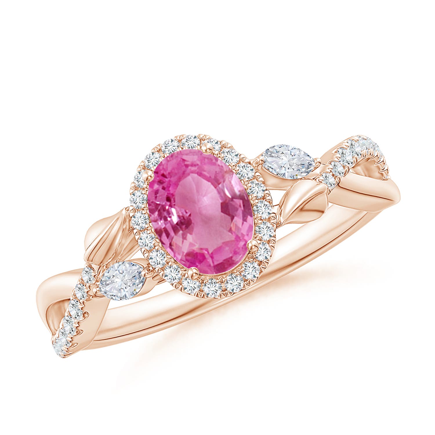 AAA - Pink Sapphire / 1.37 CT / 14 KT Rose Gold