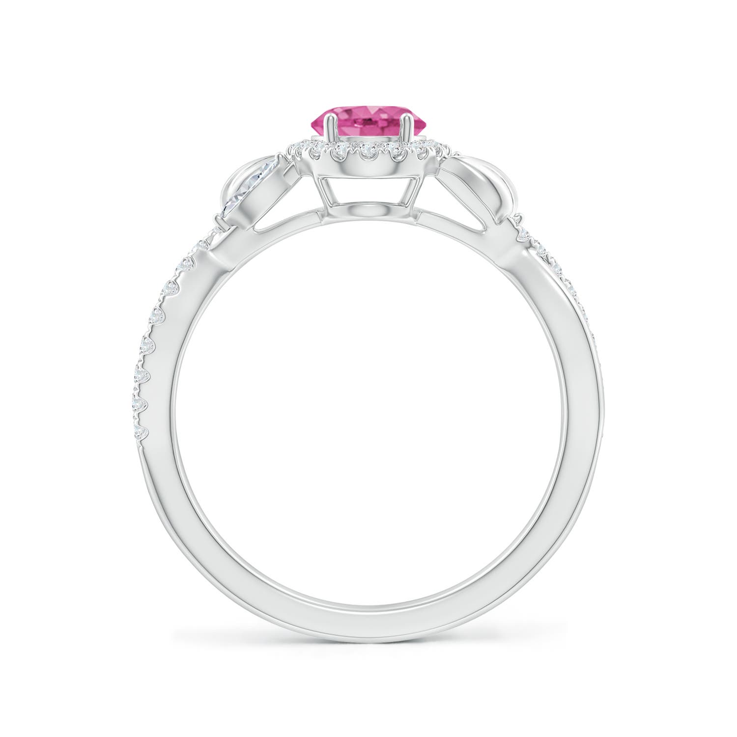 AAA - Pink Sapphire / 1.37 CT / 14 KT White Gold