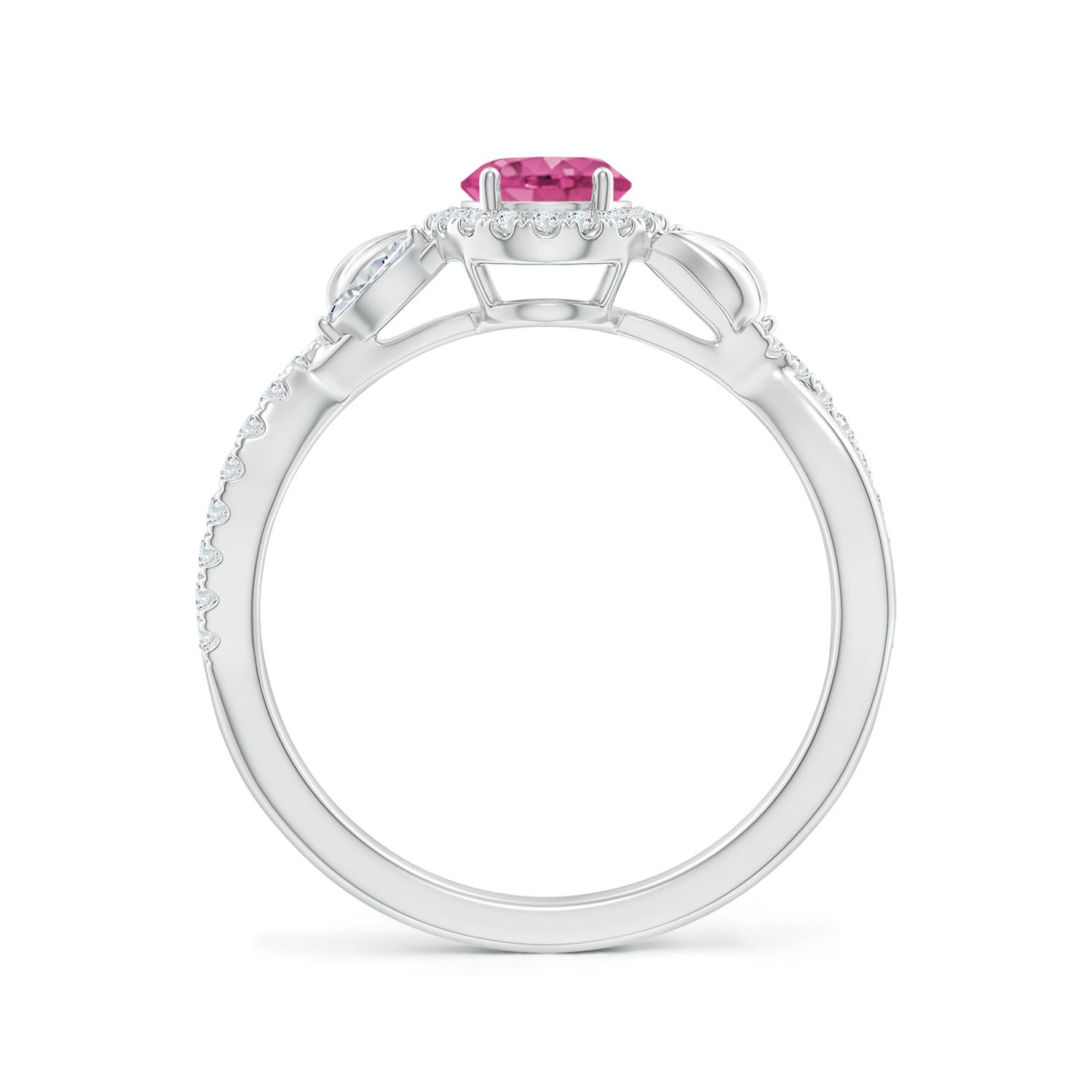 AAAA - Pink Sapphire / 1.37 CT / 14 KT White Gold