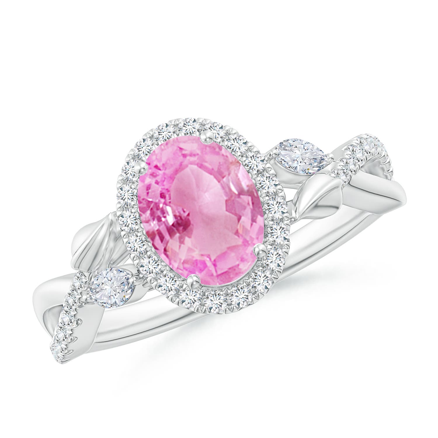 A - Pink Sapphire / 1.99 CT / 14 KT White Gold