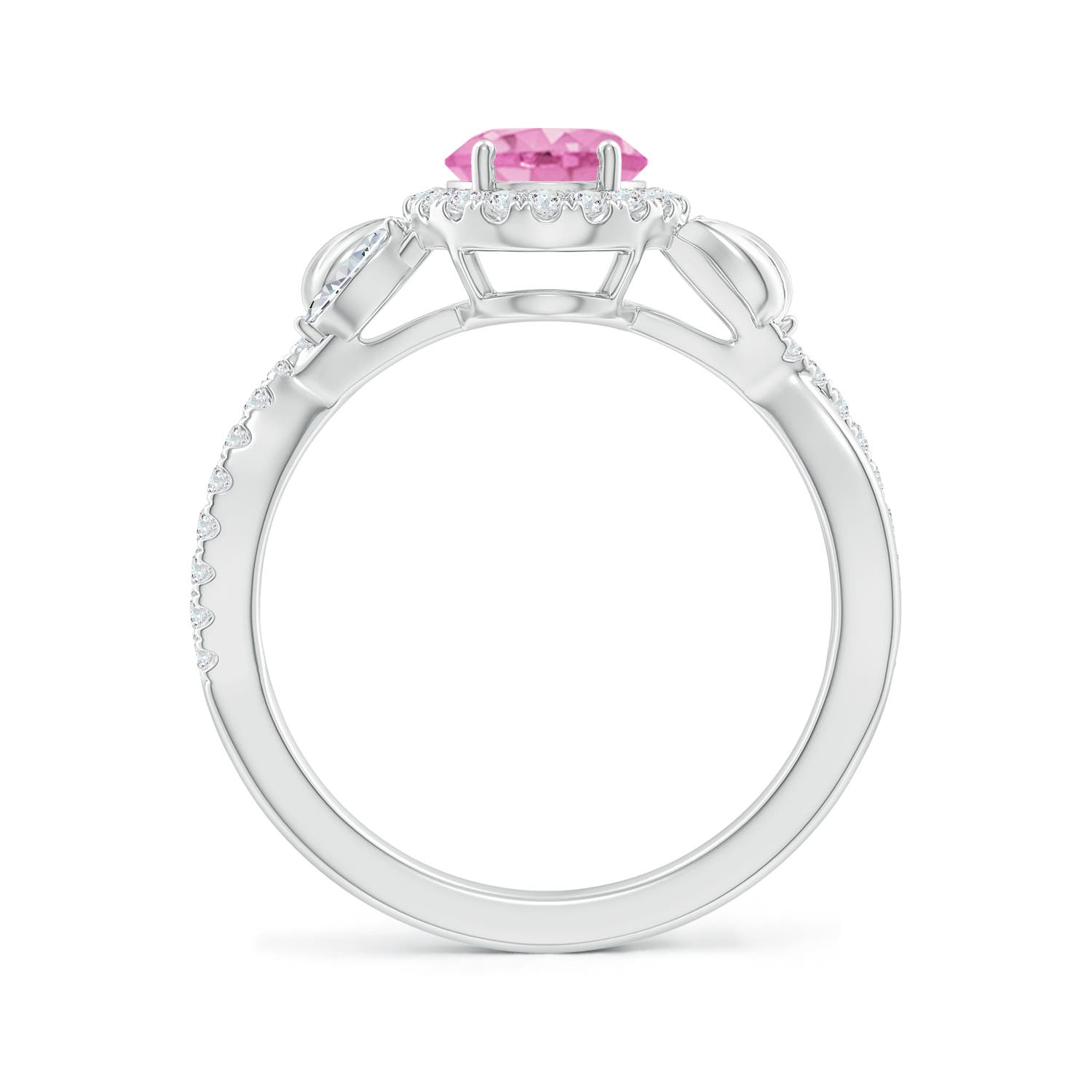 A - Pink Sapphire / 1.99 CT / 14 KT White Gold