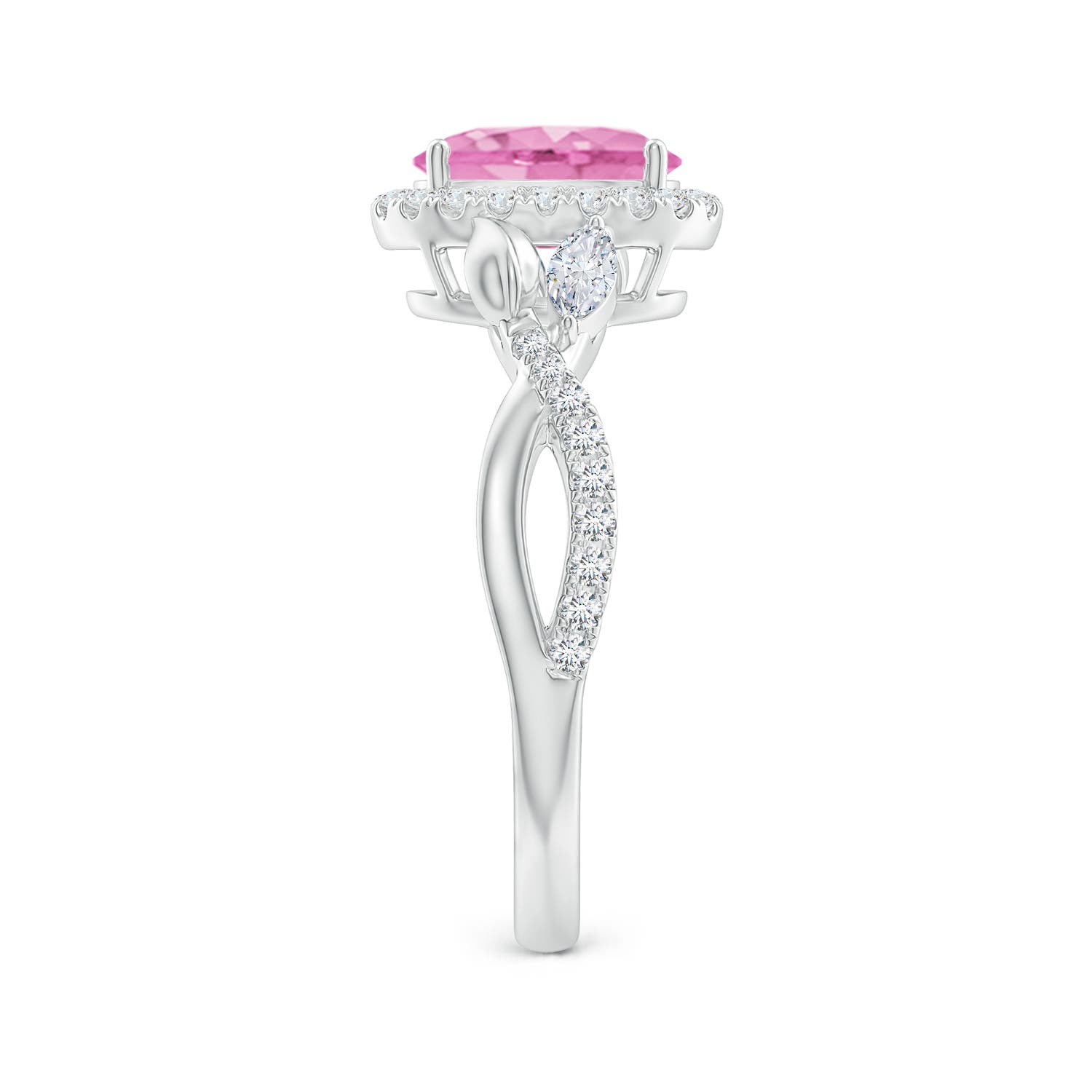 A - Pink Sapphire / 1.99 CT / 14 KT White Gold