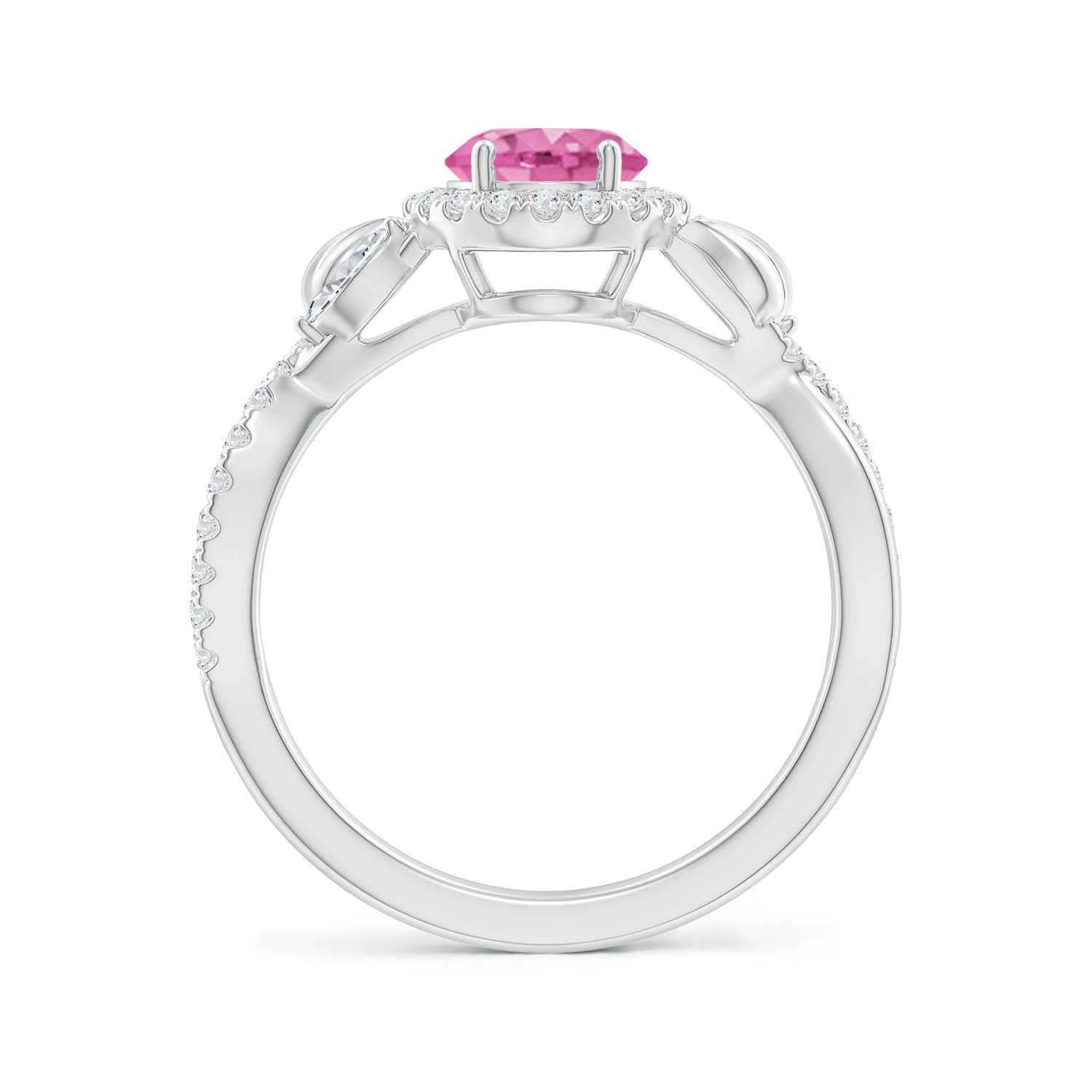 AA - Pink Sapphire / 1.99 CT / 14 KT White Gold