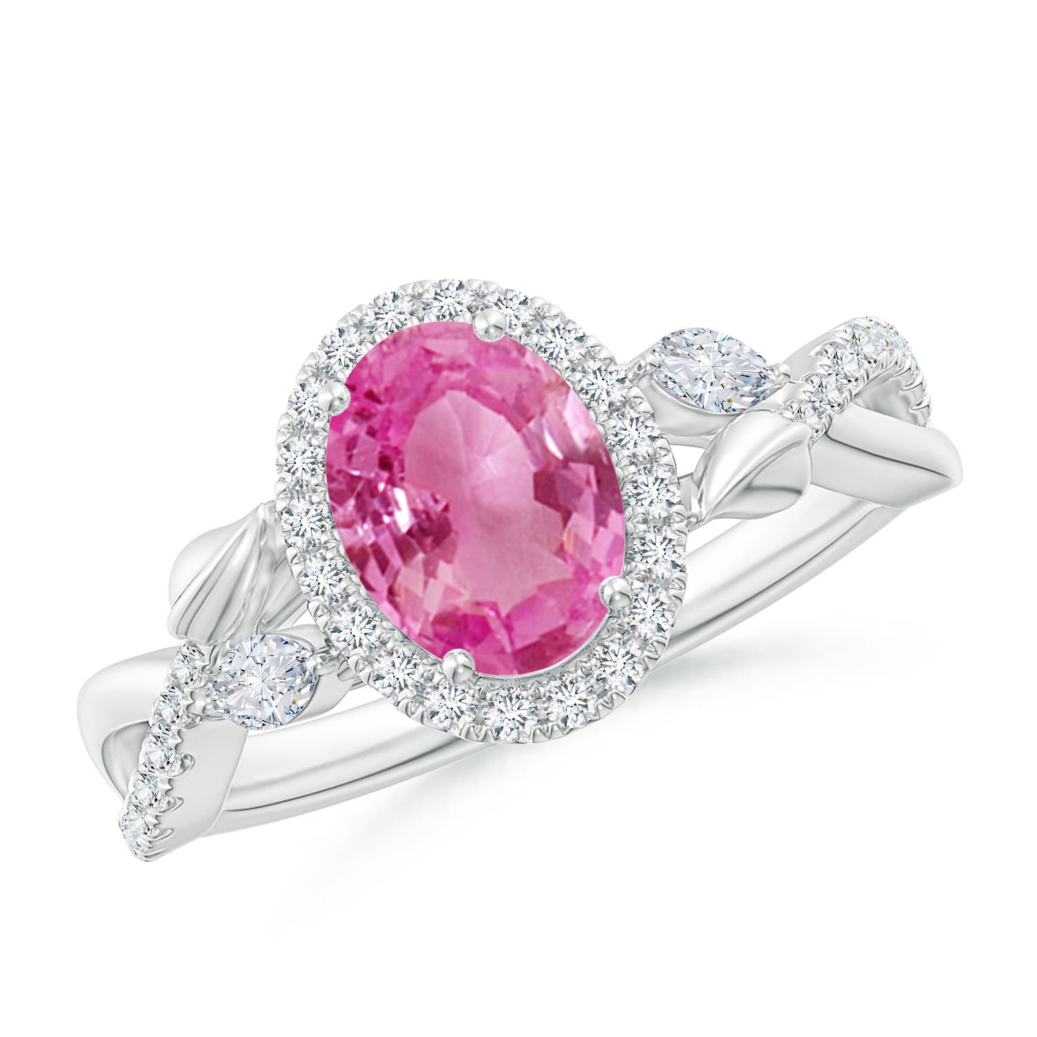 AAA - Pink Sapphire / 1.99 CT / 14 KT White Gold